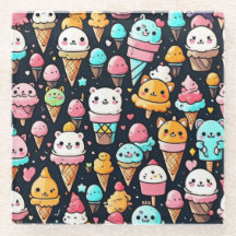 かわいいカラフルアイスクリームコーン