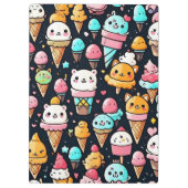 かわいいカラフルアイスクリームコーン クリップボード (裏面)