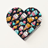 かわいいカラフルアイスクリームコーン ノートブック (裏面)