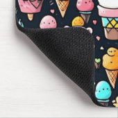 かわいいカラフルアイスクリームコーン マウスパッド (コーナー)