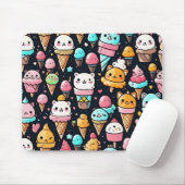 かわいいカラフルアイスクリームコーン マウスパッド (マウス)