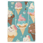 かわいいカラフルアイスクリーム ミディアムペーパーバッグ (裏面)