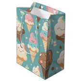 かわいいカラフルアイスクリーム ミディアムペーパーバッグ (裏面アングル)