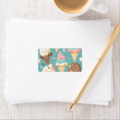 かわいいカラフルアイスクリーム ラベル (インサイチュ)