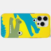 かわいいカラフルアクアとイエローアリゲーターイヤホン5 Case-Mate iPhoneケース (裏面 (横))