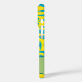 かわいいカラフルアクアとイエローアリゲーターパターン Case-Mate iPhoneケース (裏面 / 左)