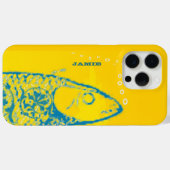 かわいいカラフルアクアとイエローフィッシュ Case-Mate iPhoneケース (裏面 (横))