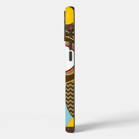 かわいいカラフルアクアとイエローフクロウ Case-Mate iPhoneケース (裏面 / 左)