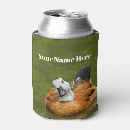 かわいいカラフルアヒルの写真 缶クーラー (缶正面)