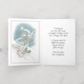 かわいいカラフルアンティーク季節のごあいさつ金ゴールド 箔シーズンカード (内側レイダウン)