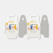 かわいいカラフルイエローパーティーモンスターズ子供の誕生日 フェイバーボックス (折り畳みなし)