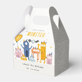 かわいいカラフルイエローパーティーモンスターズ子供の誕生日 フェイバーボックス