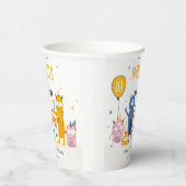 かわいいカラフルイエローパーティーモンスターズ子供の誕生日 紙コップ (右)