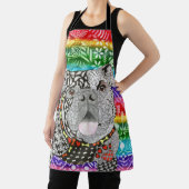 かわいいカラフルイギリスのブルドッグのエプロン エプロン (インサイチュ)