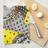 かわいいカラフルイギリスのブルドッグのキッチンタオル キッチンタオル (四つ折り)