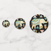 かわいいカラフルインディアンゾウのパターン コンフェッティ (正面)