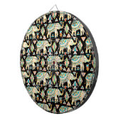 かわいいカラフルインディアンゾウのパターン ダーツボード (正面右)