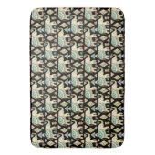 かわいいカラフルインディアンゾウのパターン バスマット (正面縦)