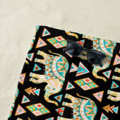 かわいいカラフルインディアンゾウのパターン ビーチタオル (インサイチュ)