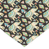 かわいいカラフルインディアンゾウのパターン ロングテーブルランナー (コーナー)