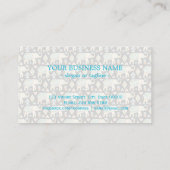 かわいいカラフルインディアンゾウのパターン 名刺 (裏面)