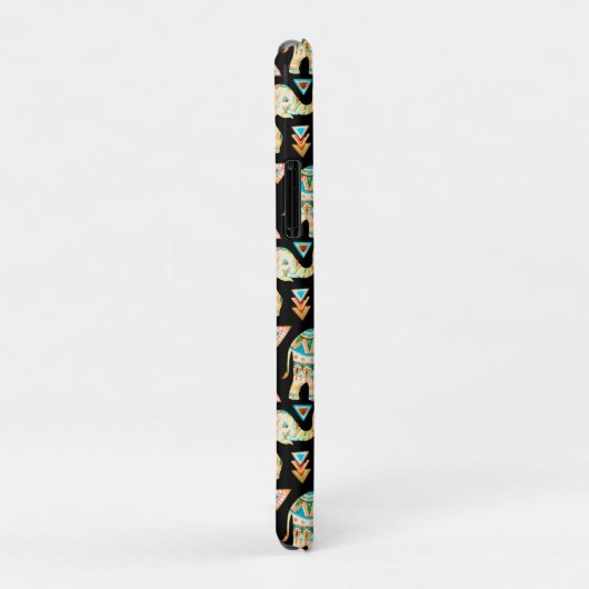 かわいいカラフルインディアンゾウのパターン Case-Mate iPhoneケース (裏面/右)