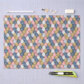 かわいいカラフルイースターエッグのシームレスなパターン 薄葉紙 (クラフト)