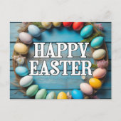 かわいいカラフルイースターエッグコラージュ ポストカード (正面)