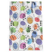 かわいいカラフルイースターエッグパターン ミディアムペーパーバッグ (裏面)