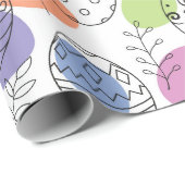 かわいいカラフルイースターエッグパターン ラッピングペーパー (ロールコーナー)