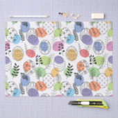 かわいいカラフルイースターエッグパターン 薄葉紙 (クラフト)