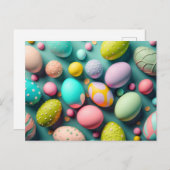 かわいいカラフルイースターエッグ ポストカード (正面/裏面)