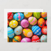 かわいいカラフルイースターエッグ ポストカード (正面/裏面)