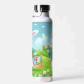 かわいいカラフルイースターバニー ウォーターボトル (右面)