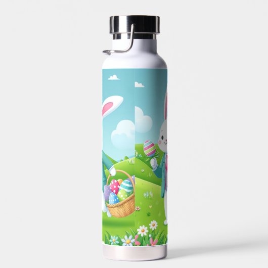 かわいいカラフルイースターバニー ウォーターボトル (右面)