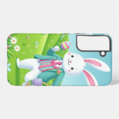かわいいカラフルイースターバニー SAMSUNG GALAXYケース (裏面横)