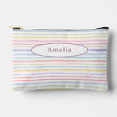 かわいいカラフルウォーターカラーパステルズペンシルケース アクセサリーポーチ (正面)