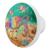 かわいいカラフルウミガメ セラミックノブ (右)