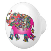 かわいいカラフルエレファントキッズベッドルームデコル セラミックノブ (右)
