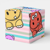 かわいいカラフルカバ動物園テーマ フェイバーボックス (裏面サイド)