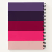 かわいいカラフルカラーブロックのグラディエストライプント ノートブック (裏面)