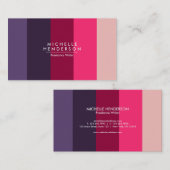 かわいいカラフルカラーブロックのグラディエストライプント 名刺 (正面/裏面)