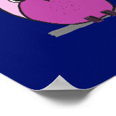 かわいいカラフルカートゥーンフイルズナイトスカイプリント ポスター (角)