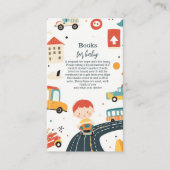 かわいいカラフルカーボーイ赤ちゃんシャワーベビー本 エンクロージャーカード (正面)