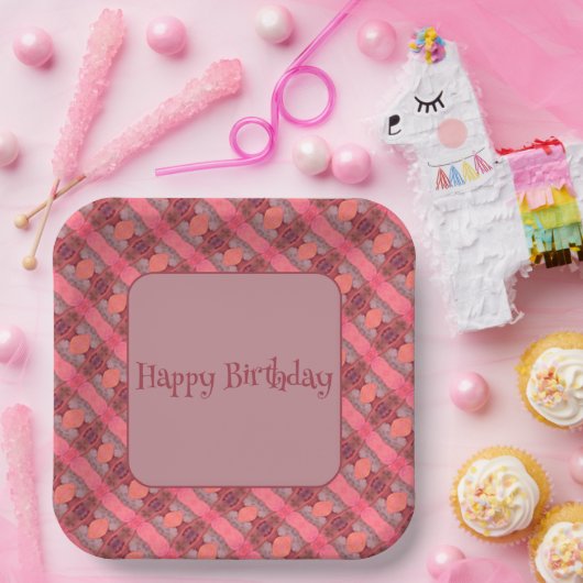 かわいいカラフルガーリー ペーパープレート (パーティー)