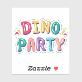 かわいいカラフルキッズディノ誕生日パーティー シール