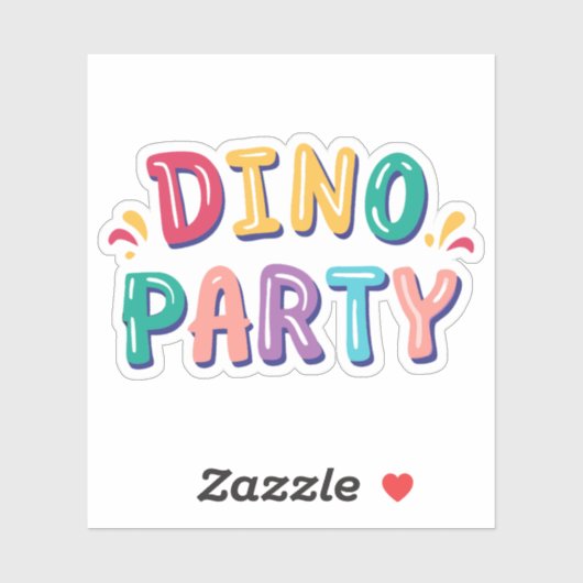 かわいいカラフルキッズディノ誕生日パーティー シール (シート)