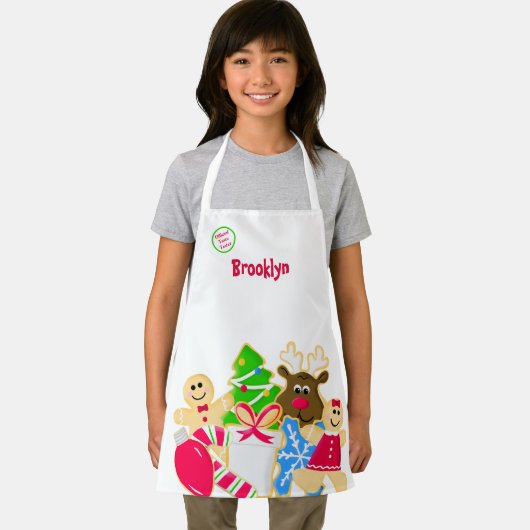 かわいいカラフルキッズホリデークッキーエプロン エプロン (インサイチュ)