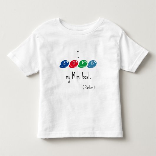 かわいいカラフルキャンディフォント2T～5/6Tジャージ素晴らしー トドラーTシャツ (正面)
