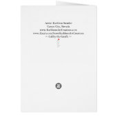 かわいいカラフルキリンのグリーティングカード (裏面)